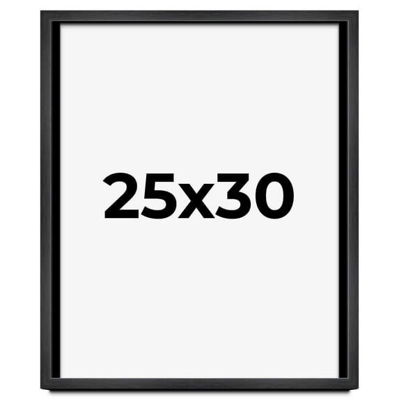 25x30 Shadow Box Frame Grey Charcoal Black | 0.875 Inches Deep | Solid Wood Shadowbox Display Frame