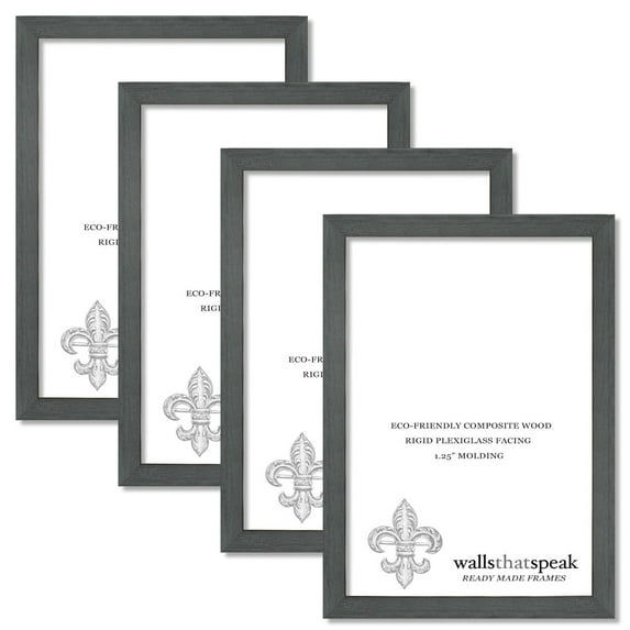 25x30 Slate Gray Picture Frame for Puzzles Posters Photos or Artwork (4-Pack)