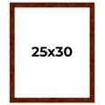 thumbnail image 1 of 25x30 Walnut Brown Veneer Real Wood Picture Frame Width 1.75 inches | Interior Frame Depth 0.5, 1 of 8