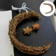 thumbnail image 1 of 25x30cm Natural Wreaths , Moon Wreath Christmas Rattan Wreath for DIY Craft Wall Hanging Wedding Garland Frame Base, 1 of 10