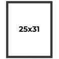 thumbnail image 1 of 25x31 Frame Black Real Wood Picture Frame Width 1.25 Inches | Interior Frame Depth 0.5 Inches |, 1 of 8