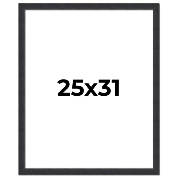 25x31 Frame Black Real Wood Picture Frame Width 1.25 Inches | Interior Frame Depth 0.5 Inches |