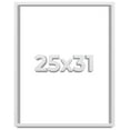 thumbnail image 1 of 25x31 Shadow Box Frame White | 2 Inches Deep Real Wood Contemporary Shadowbox Display Frame | UV, 1 of 8