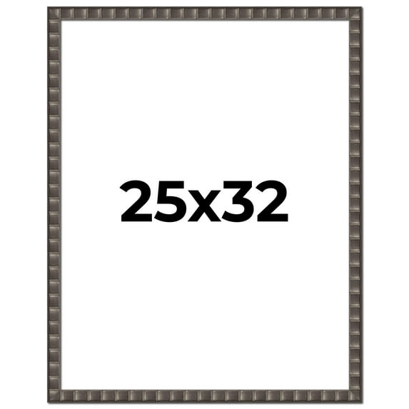 25x32 Frame Black Brown Chestnut Mosaic Solid Wood Picture Frame | 1.125 Inch Moulding Width |