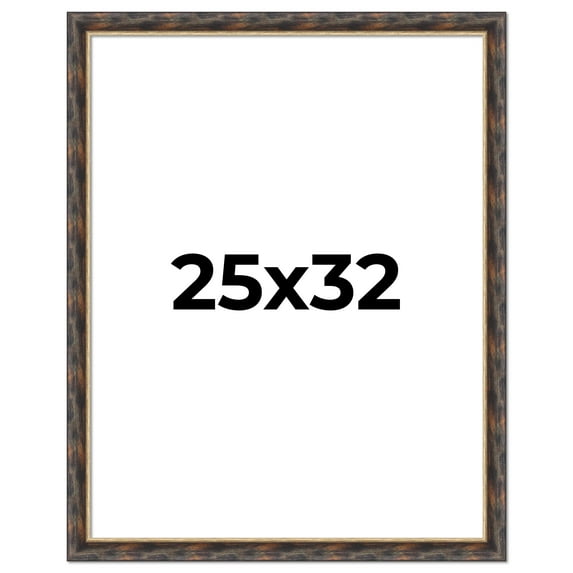 25x32 Frame Gold Real Wood Picture Frame Width 1.5 inches | Interior Frame Depth 0.5 inches |