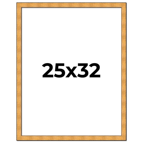 25x32 Frame Gold Rustic Solid Wood Picture Frame | 1.25 Inch Wide Moulding | Rustique Gold
