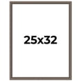 thumbnail image 1 of 25x32 Frame Silver Real Wood Picture Frame Width 1.25 Inches | Interior Frame Depth 0.5 Inches |, 1 of 8