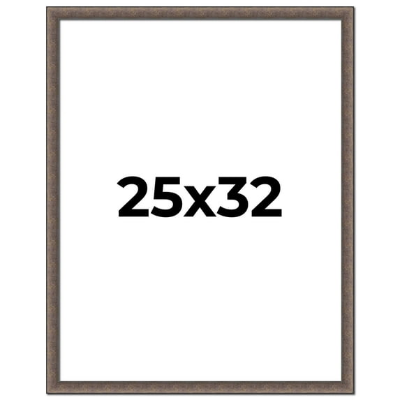 25x32 Frame Silver Real Wood Picture Frame Width 1.25 Inches | Interior Frame Depth 0.5 Inches |