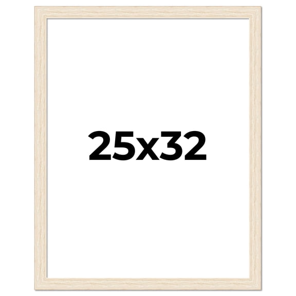 25x32 Frame White Barnwood Picture Frame Includes UV Acrylic Plexiglass, Acid Free Foam Backing