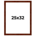 thumbnail image 1 of 25x32 Walnut Brown Veneer Real Wood Picture Frame Width 1.75 inches | Interior Frame Depth 0.5, 1 of 8