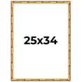 thumbnail image 1 of 25x34 Frame Gold Bamboo Solid Wood Picture Frame | 1 Inch Moulding Width | Interior Frame Depth, 1 of 8