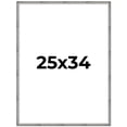 thumbnail image 1 of 25x34 Frame Silver Picture Frame - Complete Modern Photo Frame Includes UV Acrylic Shatter Guard, 1 of 8
