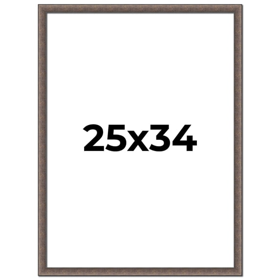 25x34 Frame Silver Real Wood Picture Frame Width 1.25 Inches | Interior Frame Depth 0.5 Inches |