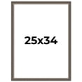 thumbnail image 1 of 25x34 Frame Silver Real Wood Picture Frame Width 1.25 Inches | Interior Frame Depth 0.5 Inches |, 1 of 8