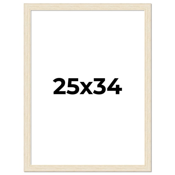 25x34 Frame White Real Wood Picture Frame Width 1.5 inches | Interior Frame Depth 0.5 inches | Barn