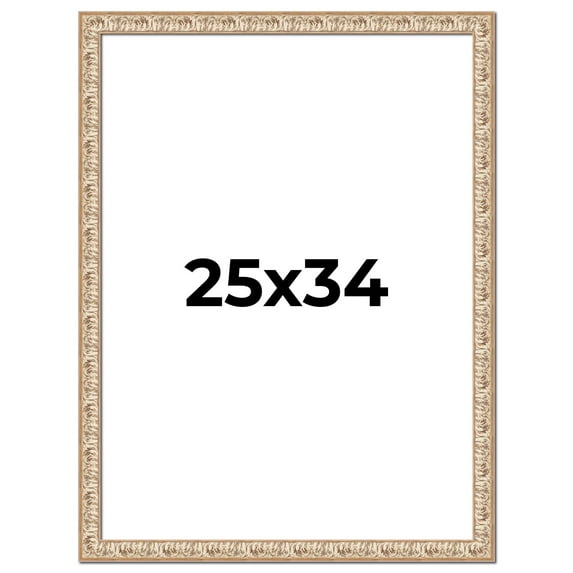 25x34 Frame White Real Wood Picture Frame Width 1.5 inches | Interior Frame Depth 0.5 inches |