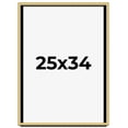 thumbnail image 1 of 25x34 Shadow Box Frame Gold | 1.375 Inches Deep Real Wood Contemporary Shadowbox Display Frame | UV, 1 of 7