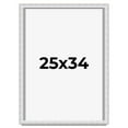 thumbnail image 1 of 25x34 Shadow Box Frame Silver | 1.625 Inches Deep Real Wood Contemporary Shadowbox Display Frame |, 1 of 7