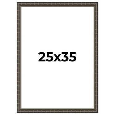 25x35 Frame Black Bamboo Solid Wood Picture Frame Width 1.5 Inches | Interior Frame Depth 0.5