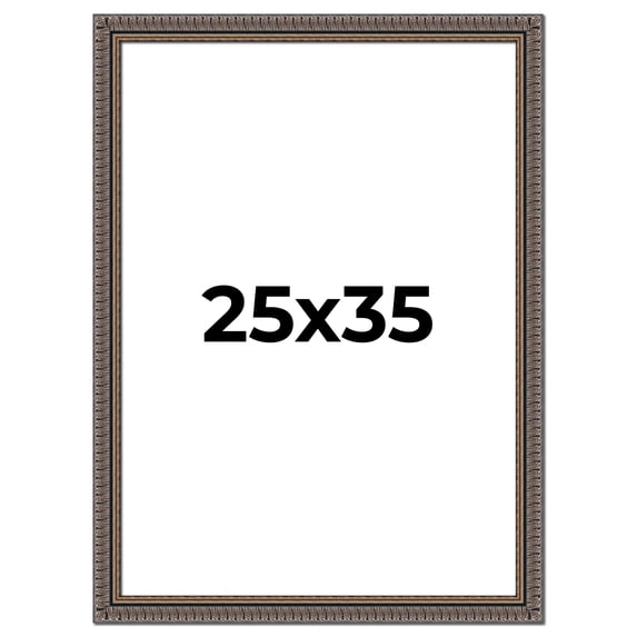 25x35 Frame Black Feather Payton Ornate Solid Wood Picture Frame Width 1.75 Inches | Interior Depth