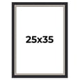 thumbnail image 1 of 25x35 Frame Black Real Wood Picture Frame Width 2.25 Inches | Interior Frame Depth 0.5 Inches |, 1 of 8