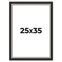 25x35 Frame Black Real Wood Picture Frame Width 2.25 Inches | Interior Frame Depth 0.5 Inches |