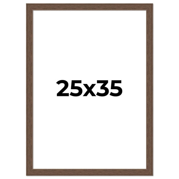 25x35 Frame Brown Distressed Barnwood Picture Frame | Rustic Farmhouse Photo Frame Includes UV