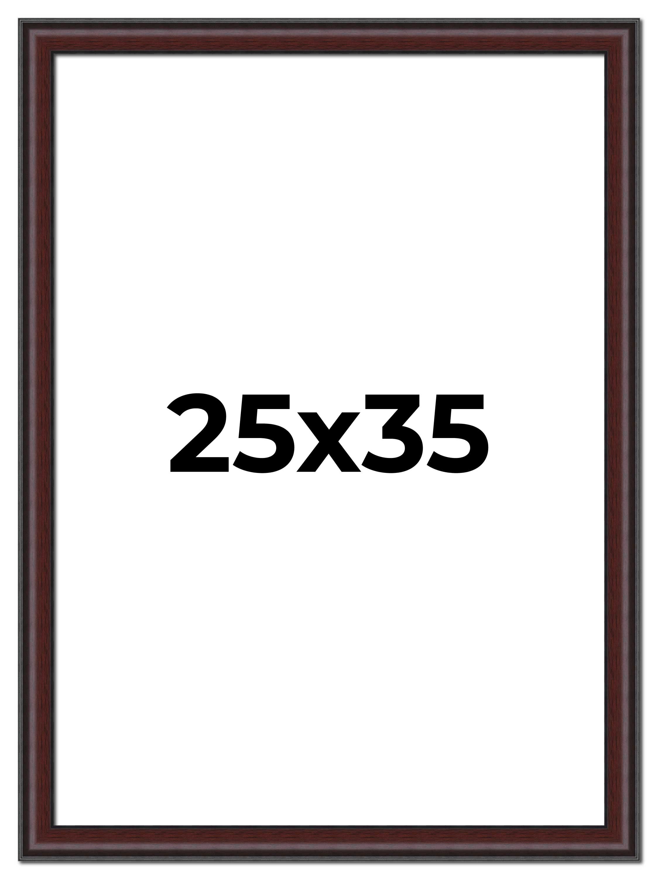 25x35 Frame Brown Round Mahogany Solid Wood Picture Frame | 1.625 Inch ...