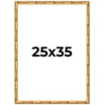 thumbnail image 1 of 25x35 Frame Gold Bamboo Picture Frame - Complete Modern Photo Frame Includes UV Acrylic Shatter, 1 of 8