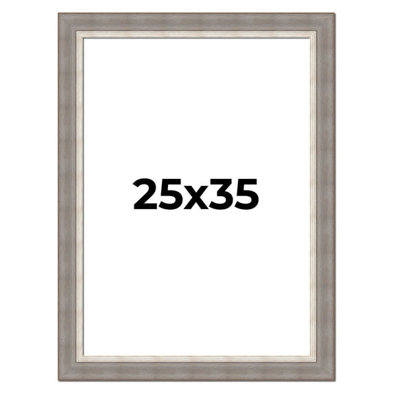 25x35 Frame Grey Real Wood Picture Frame Width 2.75 Inches | Interior Frame Depth 0.5 Inches |