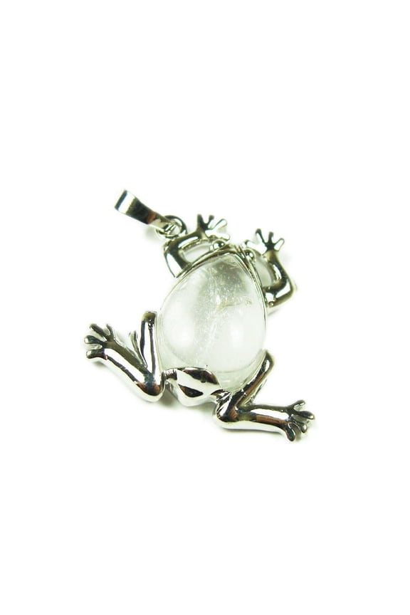 25x35mm Clear Crystal Frog Pendant For Jewelry Making