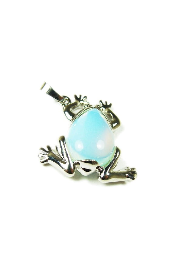 25x35mm Opalite Frog Pendant For Jewelry Making