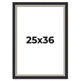 thumbnail image 1 of 25x36 Frame Black Real Wood Picture Frame Width 2.25 Inches | Interior Frame Depth 0.5 Inches |, 1 of 8
