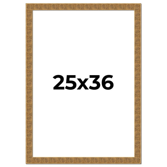 25x36 Frame Black and Gold Distressed Solid Wood Sonoma Picture Frame | 1.625 Inch Moulding Width |