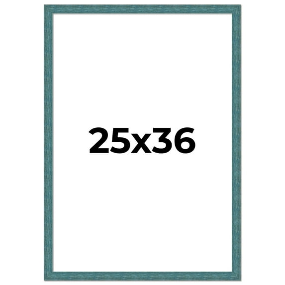 25x36 Frame Blue Rustic Barnwood Solid Wood Picture Frame Width 1.25 Inches | Interior Depth 0.5