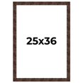 thumbnail image 1 of 25x36 Frame Brown Burl Real Wood Picture Frame Width 1.625 Inches | Interior Frame Depth 0.5 Inches, 1 of 8