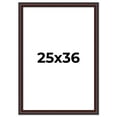 thumbnail image 1 of 25x36 Frame Brown Round Mahogany Solid Wood Picture Frame | 1.625 Inch Moulding Width | with UV, 1 of 8