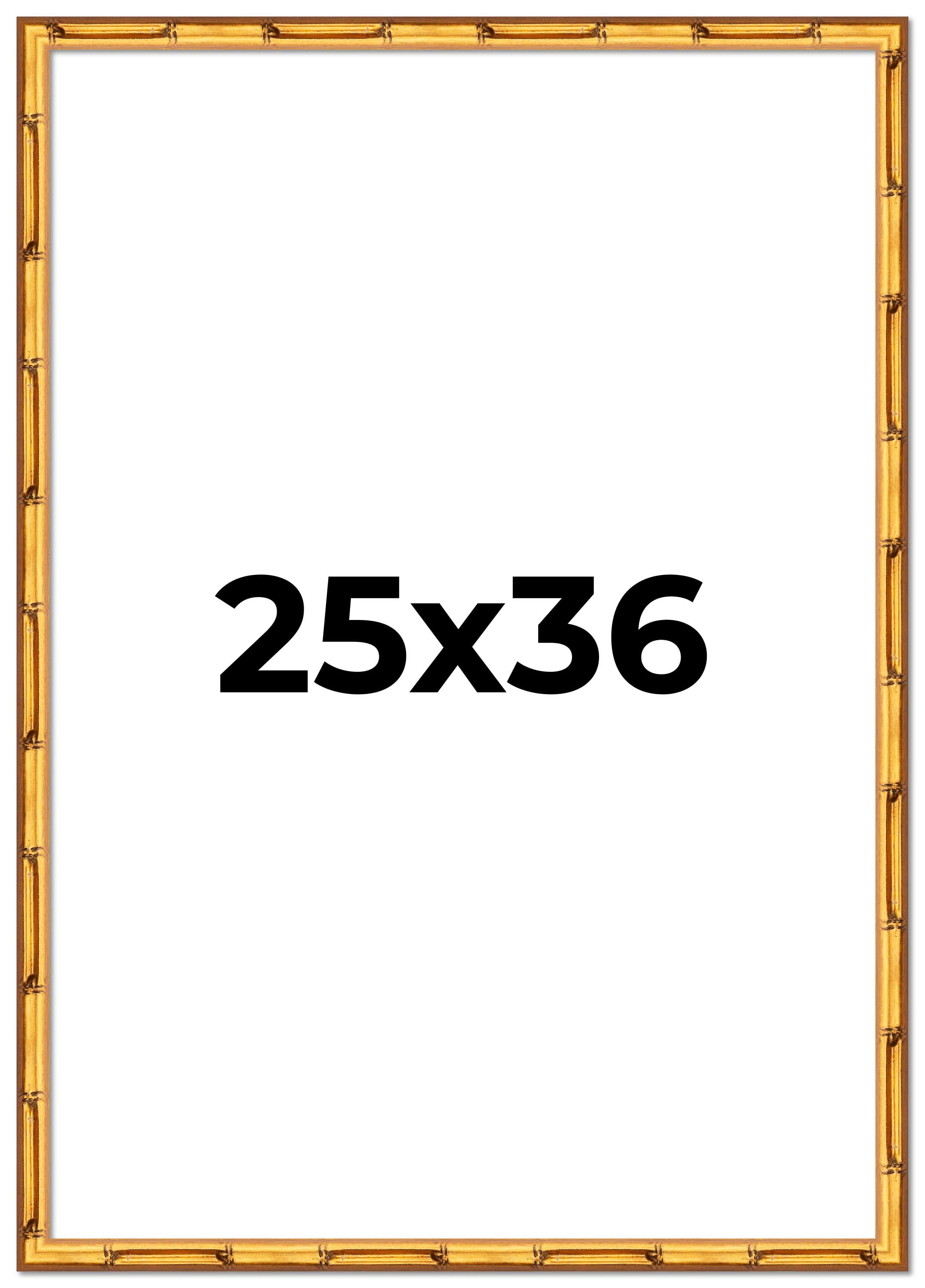 25x36 Frame Gold Bamboo Solid Wood Picture Frame | 1 Inch Moulding ...