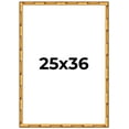 thumbnail image 1 of 25x36 Frame Gold Bamboo Solid Wood Picture Frame | 1 Inch Moulding Width | Interior Frame Depth, 1 of 8