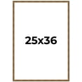 thumbnail image 1 of 25x36 Frame Gold Picture Frame - Complete Modern Photo Frame Includes UV Acrylic Shatter Guard, 1 of 8
