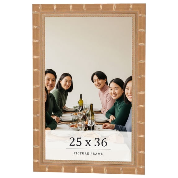 25x36 Frame Gold Real Wood Picture Frame Width 1.5 inches | Interior Frame Depth 0.5 inches |
