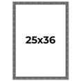 thumbnail image 1 of 25x36 Frame Silver Black Rustic Sonoma Solid Wood Picture Frame | 1.5 Inch Moulding Width |, 1 of 8