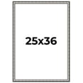 thumbnail image 1 of 25x36 Frame Silver Real Wood Picture Frame Width 1.125 Inches | Interior Frame Depth 0.5 Inches |, 1 of 8