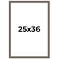 thumbnail image 1 of 25x36 Frame Silver Real Wood Picture Frame Width 1.25 Inches | Interior Frame Depth 0.5 Inches |, 1 of 8