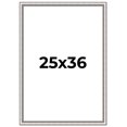 thumbnail image 1 of 25x36 Frame Silver Real Wood Picture Frame Width 1.25 Inches | Interior Frame Depth 0.5 Inches |, 1 of 8