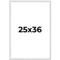thumbnail image 1 of 25x36 Frame White Real Wood Picture Frame Width 0.75 inches | Interior Frame Depth 0.5 inches |, 1 of 8