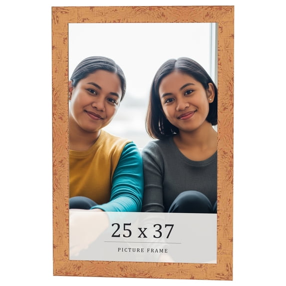 25x37 Frame Beige Real Wood Picture Frame Width 1.25 inches | Interior Frame Depth 0.5 inches |