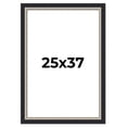 thumbnail image 1 of 25x37 Frame Black Real Wood Picture Frame Width 2.25 Inches | Interior Frame Depth 0.5 Inches |, 1 of 8