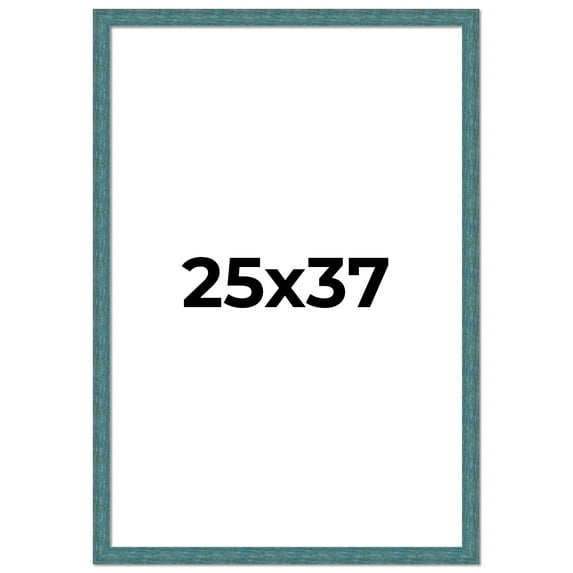 25x37 Frame Blue Rustic Barnwood Solid Wood Picture Frame Width 1.25 Inches | Interior Depth 0.5