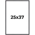 thumbnail image 1 of 25x37 Frame Brown Solid Wood Picture Frame - Complete Modern Photo Frame Includes UV Acrylic, 1 of 8